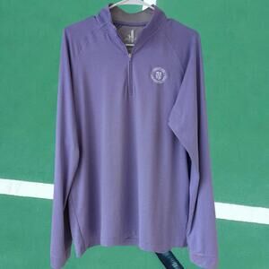 johnnie-O Tennis Credit One Charleston Open 1/4 Zip Surf Prep Pullover M Purple